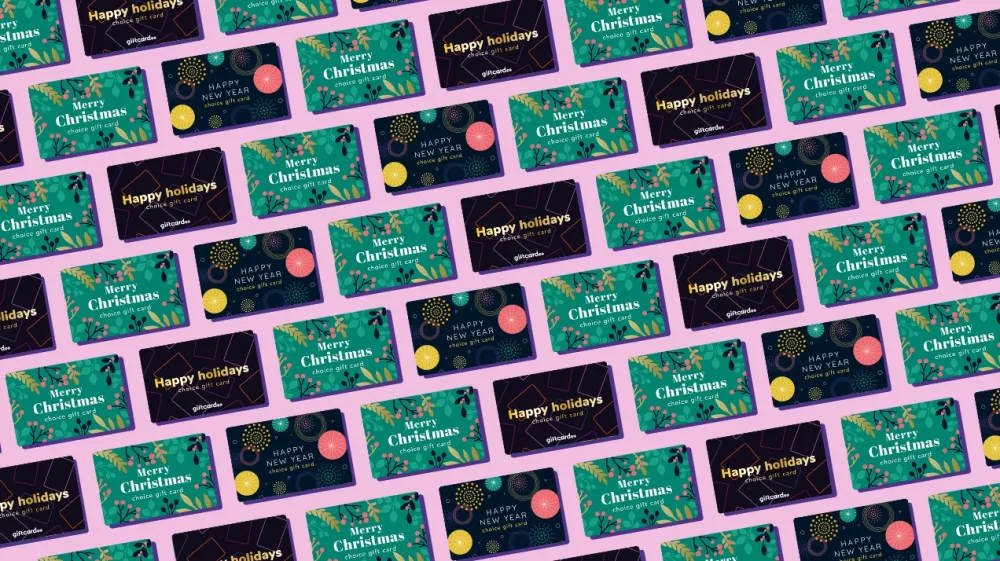 Christmas gift card for employees